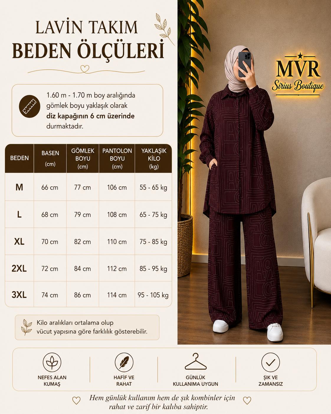 Lavin Büyük Beden Tunik Takımı Lacivert