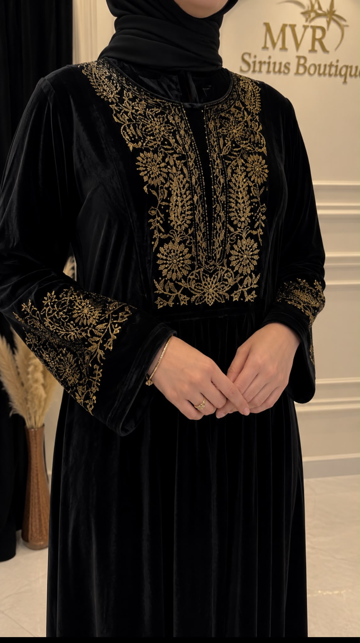 Sultan Kadife Elbise Siyah