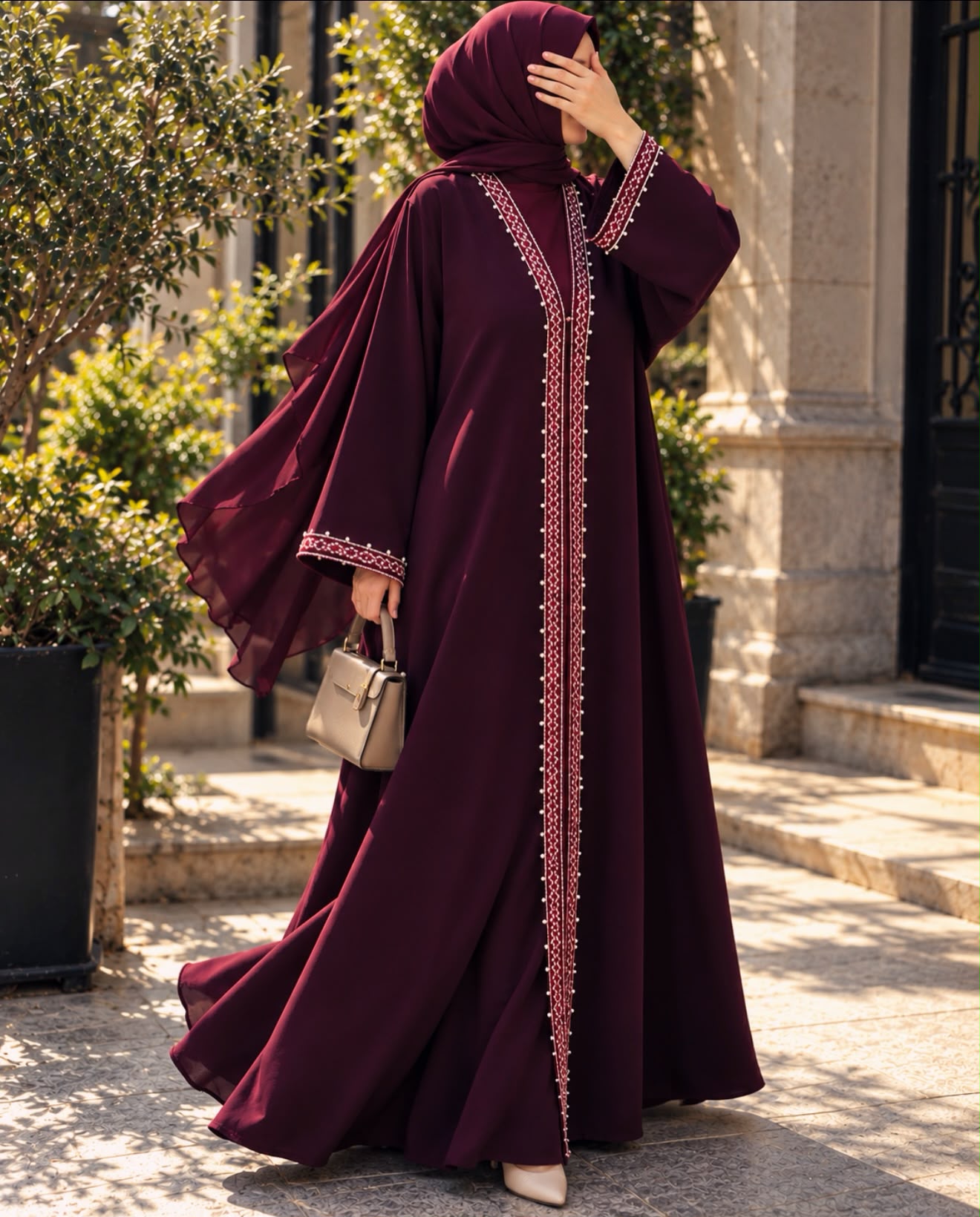 MİHRA ABAYA FERACE (Mürdüm)